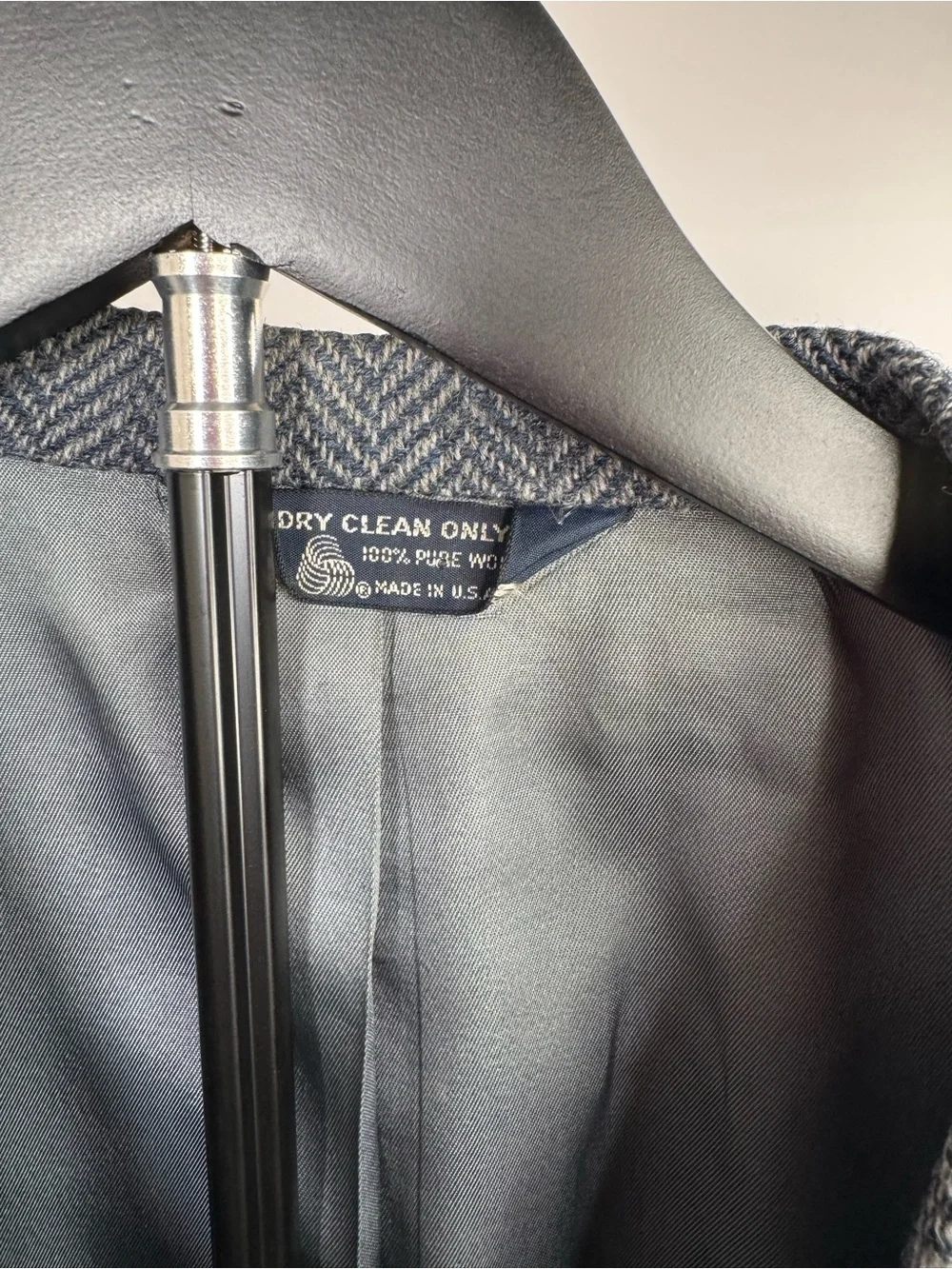 Kuppenheimer Men's Grey Herringbone Wool Sport Coat 100% Wool USA